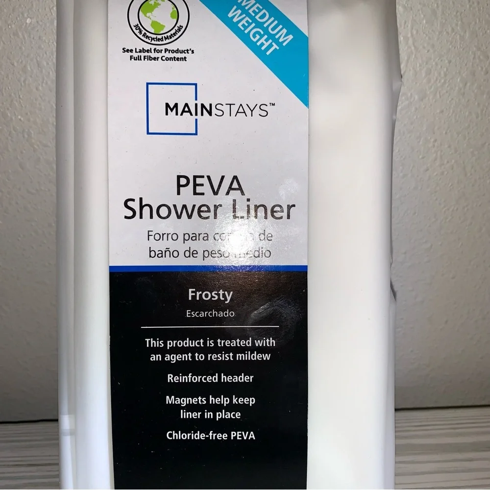 Mainstays Peva Frosty Shower Curtain Liner